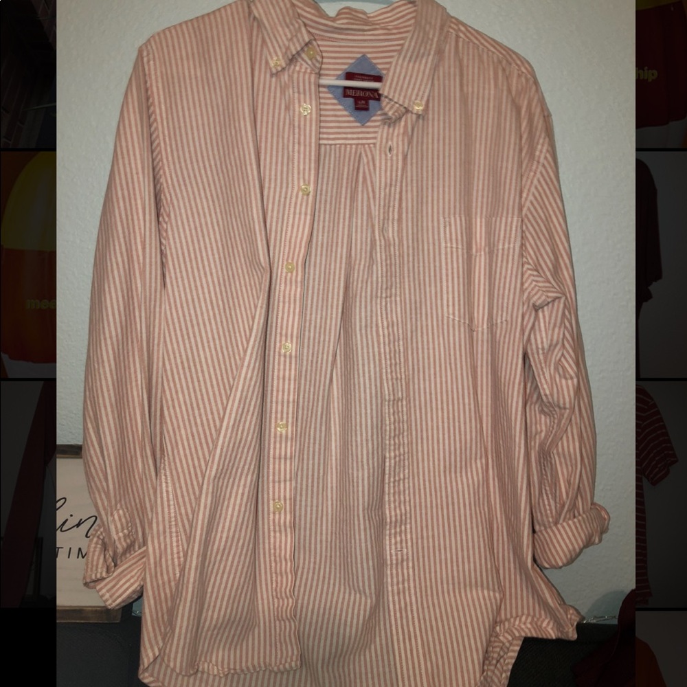 vertical striped means button up (L)